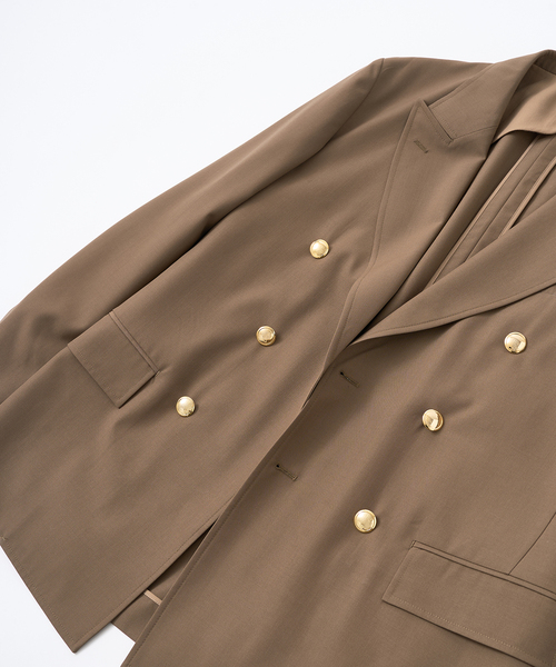 417 EDIFICE（フォーワンセブンエディフィス）の「【MOONLIGHT CLOTHING】OXFORD DOUBLE JACKET（テーラードジャケット・メンズ・キャメル/ネイビー・36/38/40/42）」の4枚目の写真