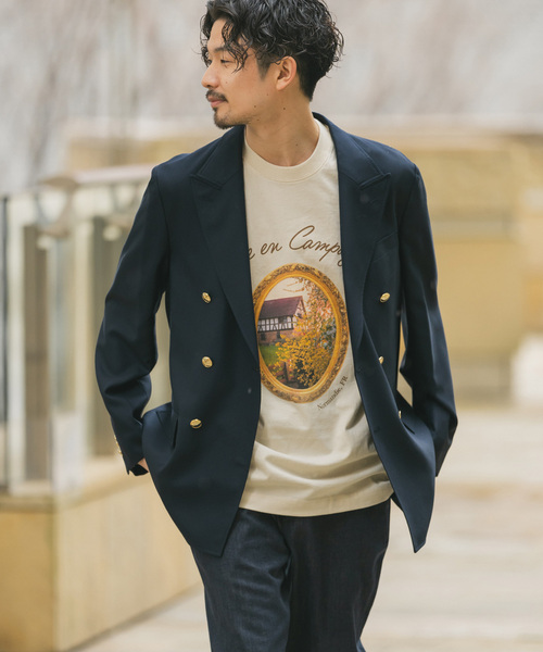 417 EDIFICE（フォーワンセブンエディフィス）の「【MOONLIGHT CLOTHING】OXFORD DOUBLE JACKET（テーラードジャケット・メンズ・キャメル/ネイビー・36/38/40/42）」の9枚目の写真