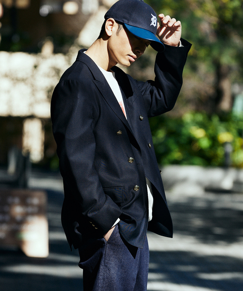 417 EDIFICE（フォーワンセブンエディフィス）の「【MOONLIGHT CLOTHING】OXFORD DOUBLE JACKET（テーラードジャケット・メンズ・キャメル/ネイビー・36/38/40/42）」の16枚目の写真