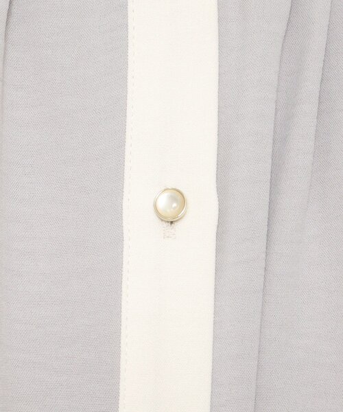 ITS'DEMO（イッツデモ）の「◆【ベーシック／きちんと感あり／ウエストゴム／やわらか】配色ワンピース（ワンピース・レディース・ナチュラル/ブラック/サックスブルー・00）」の15枚目の写真