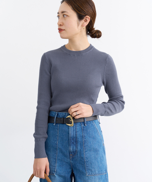 新品☆IENA デザインリブプルオーバー　ニット IENA（イエナ）の「PARIGI リブプルオーバー（ニット/セーター）」 - WEAR