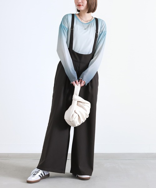 n'OrLABEL(ノアールレーベル)の「グラデーションプリントメッシュカットソー(Tシャツ/カットソー・レディース・グレー/ライトブルー・2/1)」の5枚目の写真