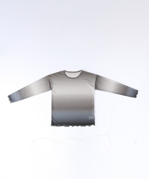 n'OrLABEL(ノアールレーベル)の「グラデーションプリントメッシュカットソー(Tシャツ/カットソー・レディース・グレー/ライトブルー・2/1)」の10枚目の写真