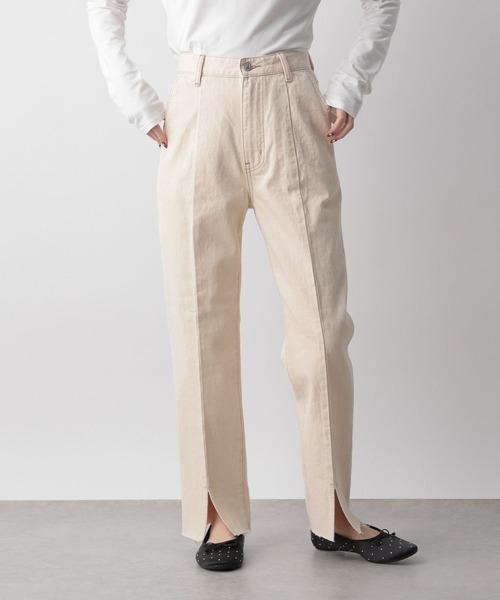 LOWRYS FARM（ローリーズファーム）の「CONEスリットデニムパンツ 104592（デニムパンツ・レディース・アイボリー/ネイビー/インディゴブルー・SMALL/MEDIUM/LARGE）」の15枚目の写真