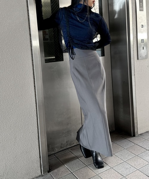 セール】【LVEU.】シャーリングシアーハイネックトップス / トップス