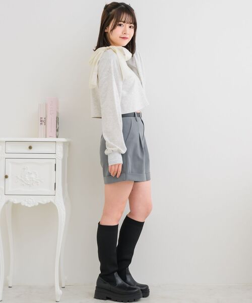 ems excite(エムズエキサイト)の「ベルト付きロールアップSPT(その他パンツ・レディース・ナチュラル/ライトグレー/ライトベージュ・FREE)」の12枚目の写真