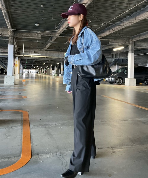 Ada.(エイダ)の「デニム ビッグシルエット Gジャン(デニムジャケット・レディース・ブルー/ブラック・M/L)」の13枚目の写真