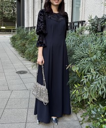 A part by | 【店舗限定・セレモニー】レースドッキングフレアワンピース(ドレス)