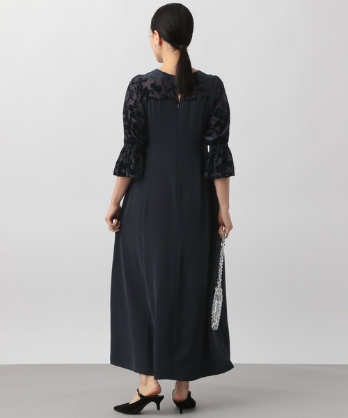 A part by（アパートバイ）の「【セレモニー】レースドッキングフレアワンピース（ドレス・レディース・ブラック/ネイビー・FREE/SMALL）」の5枚目の写真