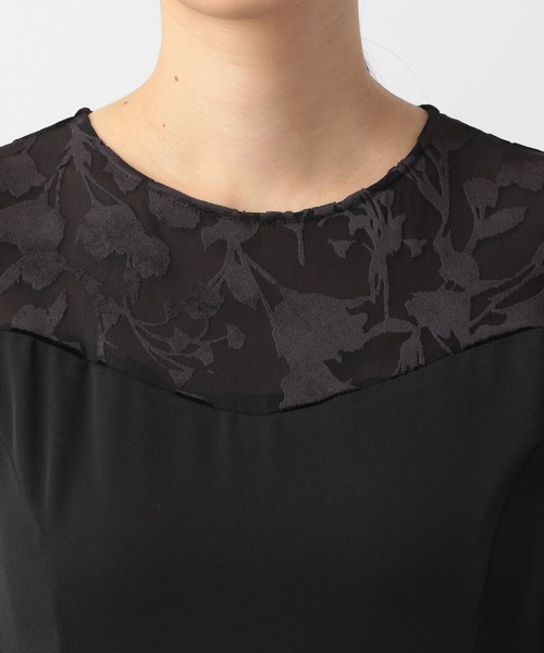 A part by（アパートバイ）の「【セレモニー】レースドッキングフレアワンピース（ドレス・レディース・ブラック/ネイビー・FREE/SMALL）」の9枚目の写真
