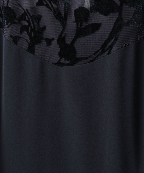 A part by（アパートバイ）の「【セレモニー】レースドッキングフレアワンピース（ドレス・レディース・ブラック/ネイビー・FREE/SMALL）」の16枚目の写真