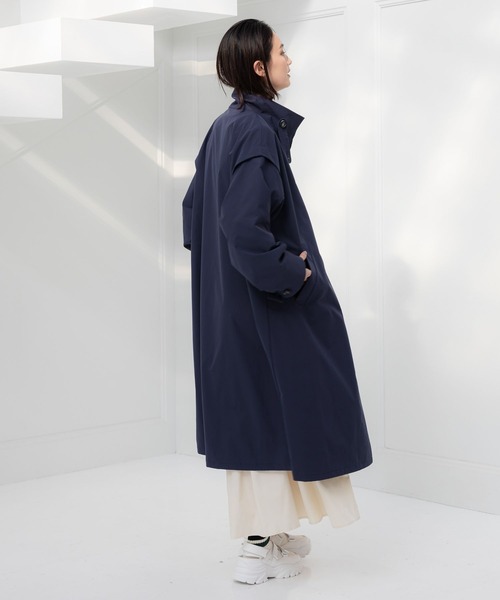 LAKOLE（ラコレ）の「スタンドカラーコート / 104477（その他アウター・レディース・ベージュ/ネイビー・SMALL/MEDIUM）」の13枚目の写真