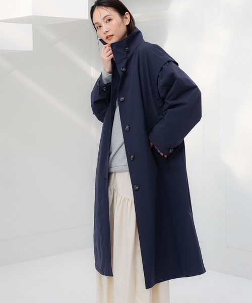 LAKOLE（ラコレ）の「スタンドカラーコート / 104477（その他アウター・レディース・ベージュ/ネイビー・SMALL/MEDIUM）」の15枚目の写真