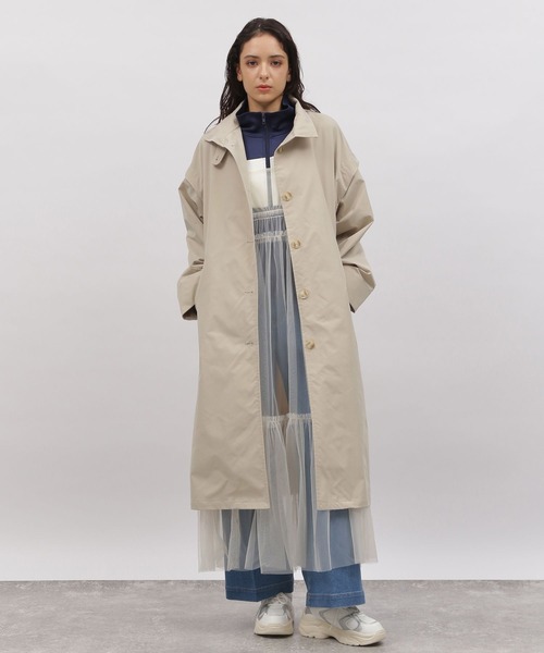 LAKOLE（ラコレ）の「スタンドカラーコート / 104477（その他アウター・レディース・ベージュ/ネイビー・SMALL/MEDIUM）」の20枚目の写真