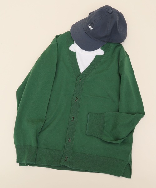 【セール】C/Li 数字刺繍 Vカーディガン（カーディガン/ボレロ）｜I am I in fact...（アイアムアイインファクト）