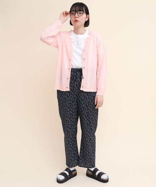 【セール】C/Li 数字刺繍 Vカーディガン（カーディガン/ボレロ）｜I am I in fact...（アイアムアイインファクト）