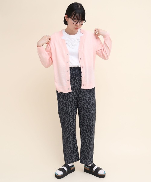 【セール】C/Li 数字刺繍 Vカーディガン（カーディガン/ボレロ）｜I am I in fact...（アイアムアイインファクト）