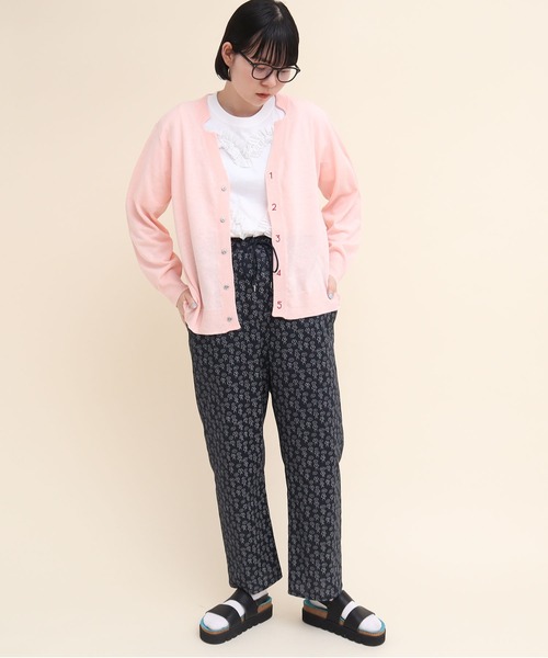 【セール】C/Li 数字刺繍 Vカーディガン（カーディガン/ボレロ）｜I am I in fact...（アイアムアイインファクト）