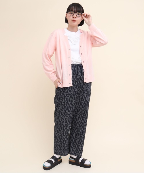 【セール】C/Li 数字刺繍 Vカーディガン（カーディガン/ボレロ）｜I am I in fact...（アイアムアイインファクト）