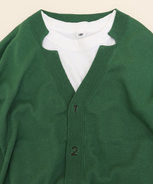 【セール】C/Li 数字刺繍 Vカーディガン（カーディガン/ボレロ）｜I am I in fact...（アイアムアイインファクト）