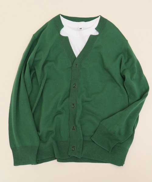 【セール】C/Li 数字刺繍 Vカーディガン（カーディガン/ボレロ）｜I am I in fact...（アイアムアイインファクト）