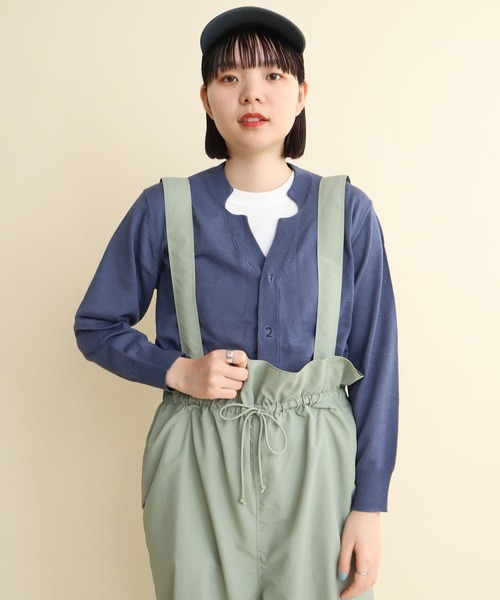 【セール】C/Li 数字刺繍 Vカーディガン（カーディガン/ボレロ）｜I am I in fact...（アイアムアイインファクト）