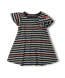 moujonjon（ムージョンジョン）の「カラフルボーダー半袖ワンピース（ワンピース）」