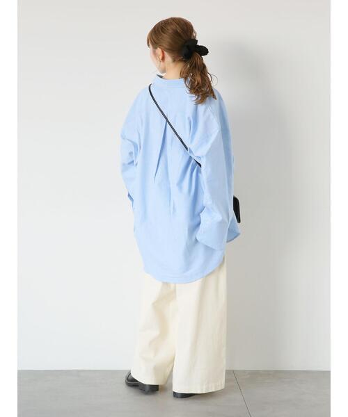 ehka sopo(エヘカソポ)の「刺繍入りオーバーサイズシャツ(シャツ/ブラウス・レディース・イエロー/サックスブルー/ピンク・F)」の21枚目の写真