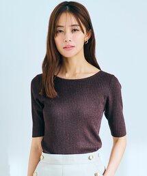 ◆【前後2WAY】ラメプルオーバーニット