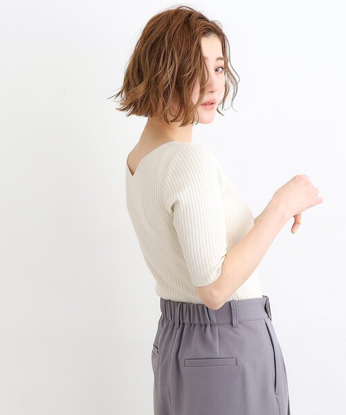 grove（グローブ）の「◆【前後2WAY】ラメプルオーバーニット（ニット/セーター・レディース・オフホワイト/ブラック/ダークブラウン・02/03/01）」の15枚目の写真