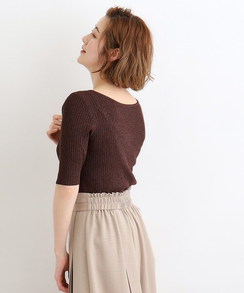 grove（グローブ）の「◆【前後2WAY】ラメプルオーバーニット（ニット/セーター・レディース・オフホワイト/ブラック/ダークブラウン・02/03/01）」の22枚目の写真