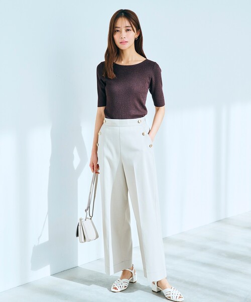 grove（グローブ）の「◆【前後2WAY】ラメプルオーバーニット（ニット/セーター・レディース・オフホワイト/ブラック/ダークブラウン・02/03/01）」の7枚目の写真