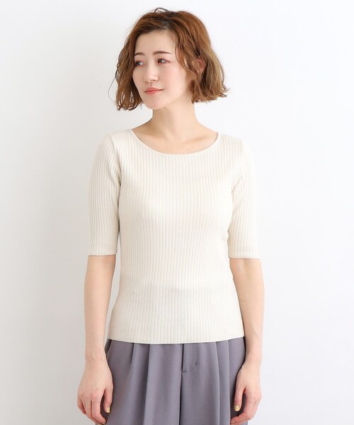 grove（グローブ）の「◆【前後2WAY】ラメプルオーバーニット（ニット/セーター・レディース・オフホワイト/ブラック/ダークブラウン・02/03/01）」の9枚目の写真