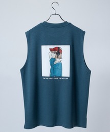 Red Cap Girl（レッドキャプガール）の「【a-r】〔新色追加〕〔Red Cap Girl/レッドキャップガール〕とろみポンチ バックイラスト ノースリーブ（タンクトップ）」