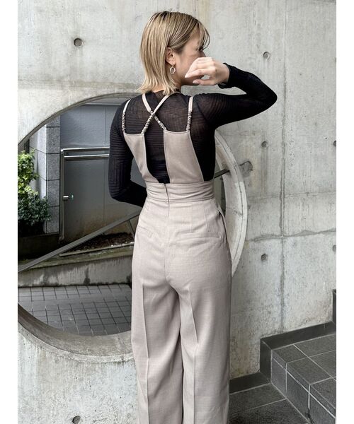 MURUA（ムルーア）の「2WAYストラップショルダーロンパース（ワンピース・レディース・ダークグレー/ベージュ・1/2）」の21枚目の写真
