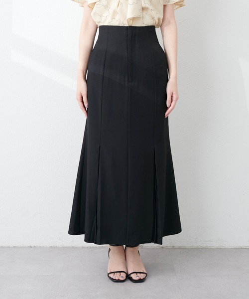 natural couture(ナチュラルクチュール)の「プリーツちらりお上品レディスカート(スカート・レディース・ライトベージュ/ブラック/ライトグレー・FREE)」の16枚目の写真