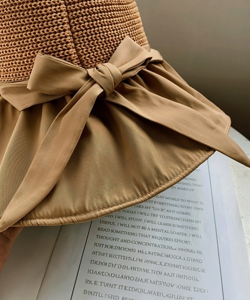 Miniministore（ミニミニストア）の「サンバイザー バケットハットバックリボン（ハット・レディース・ライトブラウン/ピンク/イエロー/ブラック/アイボリー・FREE）」の20枚目の写真