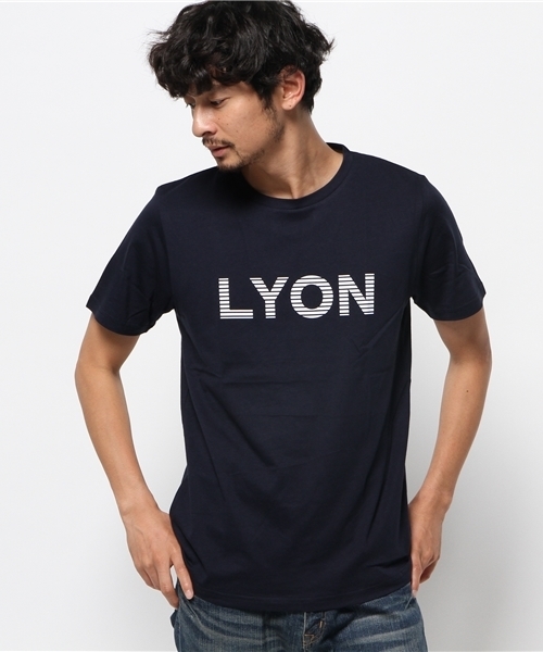 ikka（イッカ）の「GIZAフレンチロゴクルーネックT（Tシャツ/カットソー・メンズ・ネイビー/オフホワイト/オリーブ/マスタード・LARGE/MEDIUM/X-LARGE/SMALL）」の3枚目の写真