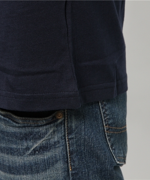 ikka（イッカ）の「GIZAフレンチロゴクルーネックT（Tシャツ/カットソー・メンズ・ネイビー/オフホワイト/オリーブ/マスタード・LARGE/MEDIUM/X-LARGE/SMALL）」の11枚目の写真