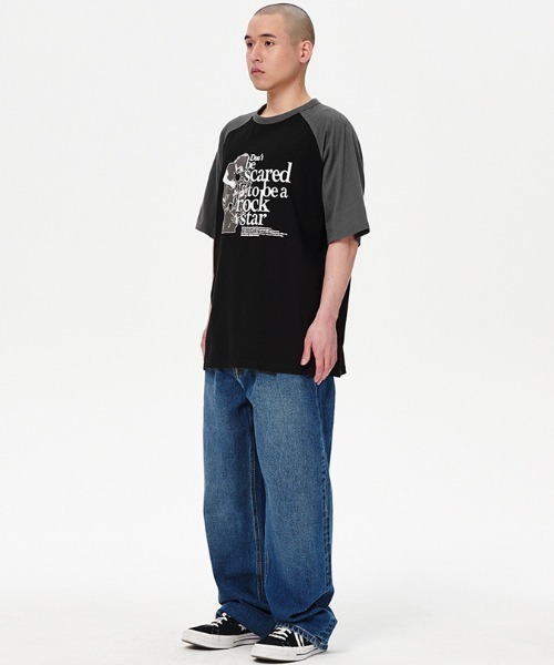【mahagrid】25SS★ ROCK STAR APPLIQUE TEE ROCK STAR APPLIQUE TEE - mahagrid | 60% - Asian Fashion
