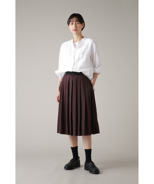 MARGARET HOWELL(マーガレットハウエル)の「LINEN VOILE(シャツ/ブラウス・レディース・ダークブラウン/ホワイト/オリーブ・3/2/1)」の4枚目の写真