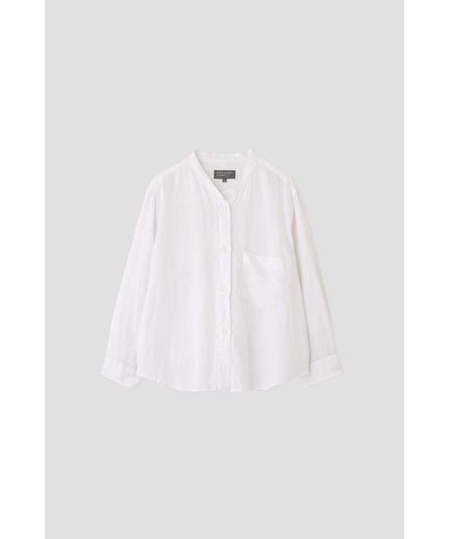 MARGARET HOWELL(マーガレットハウエル)の「LINEN VOILE(シャツ/ブラウス・レディース・ダークブラウン/ホワイト/オリーブ・3/2/1)」の6枚目の写真
