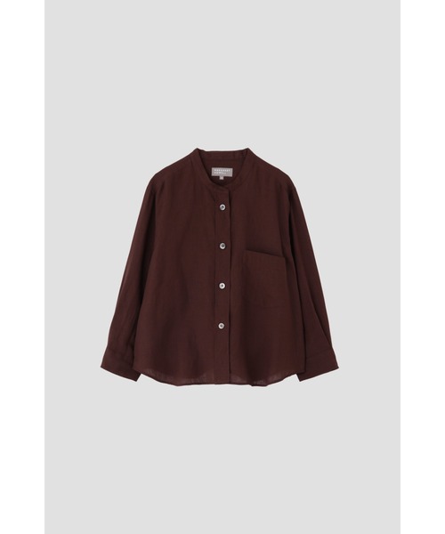 MARGARET HOWELL(マーガレットハウエル)の「LINEN VOILE(シャツ/ブラウス・レディース・ダークブラウン/ホワイト/オリーブ・3/2/1)」の9枚目の写真