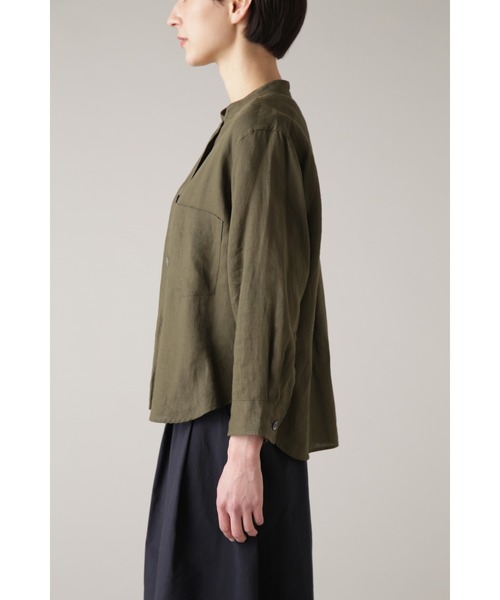 MARGARET HOWELL(マーガレットハウエル)の「LINEN VOILE(シャツ/ブラウス・レディース・ダークブラウン/ホワイト/オリーブ・3/2/1)」の12枚目の写真