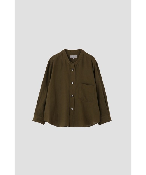 MARGARET HOWELL(マーガレットハウエル)の「LINEN VOILE(シャツ/ブラウス・レディース・ダークブラウン/ホワイト/オリーブ・3/2/1)」の13枚目の写真