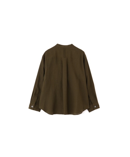 MARGARET HOWELL(マーガレットハウエル)の「LINEN VOILE(シャツ/ブラウス・レディース・ダークブラウン/ホワイト/オリーブ・3/2/1)」の14枚目の写真