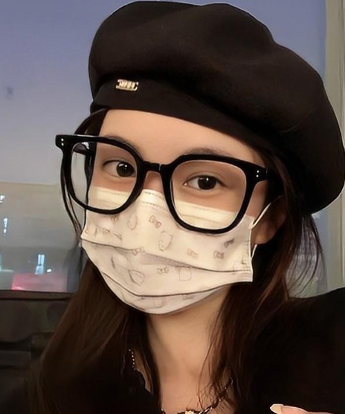 c.u.l（シーユーエル）の「ユニセックス スクエア ビッグフレームメガネ 伊達メガネ cula858（メガネ・レディース・グレー/ブラック・FREE）」の5枚目の写真