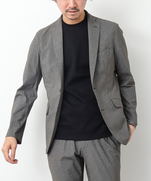 NOLLEY’S（ノーリーズ）の「《セットアップ対応/ビジカジ対応》接触冷感 360度ストレッチ ジャケット（テーラードジャケット・メンズ・チャコールグレー/ベージュ/インディゴブルー・XL/L/M/S）」の2枚目の写真