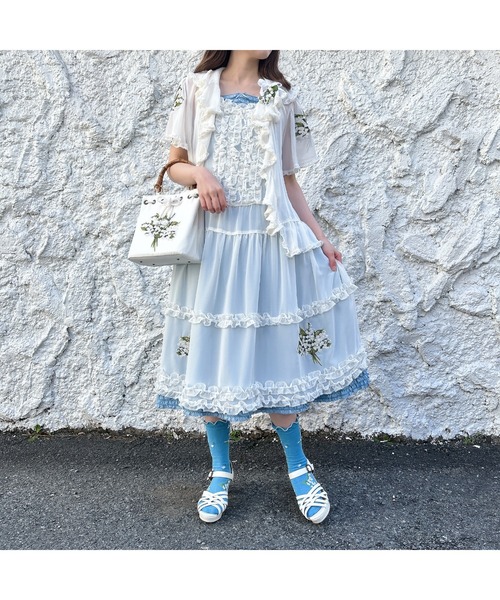 PINK HOUSE（ピンクハウス）の「すずらんブーケ刺繍バッグ