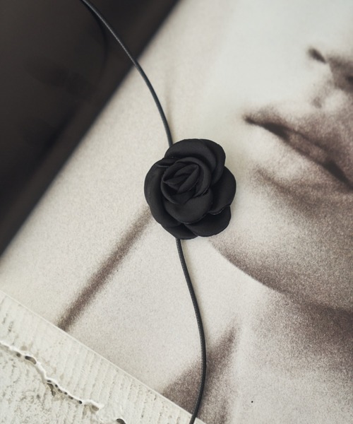Birthday room（バースデイルーム）の「バラモチーフチョーカー（ネックレス・レディース・ブラック・FREE）」の6枚目の写真